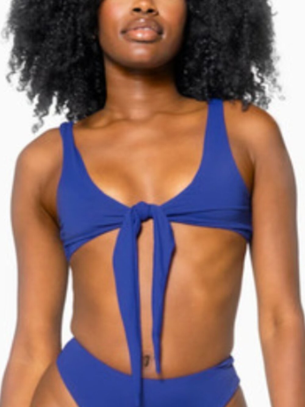437 Four Three Seven The Kenzie Top Cobalt Blue Convertible Bikini Top Tie Large